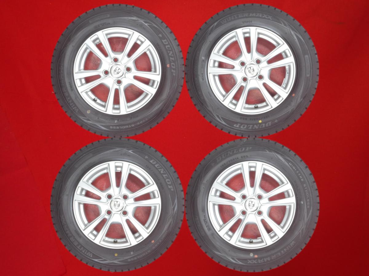 ダンロップ ウィンター MAXX 01(WM01) DUNLOP WINTER MAXX 01 185/70R14 88Q 5Wスポークタイプ 1P 5.5Jx14 +50 4/100 シルバー(銀色)系 フリード フリード ハイブリッド フリード スパイク ハイブリッド フリード スパイク シビック シビック ハイブリッド