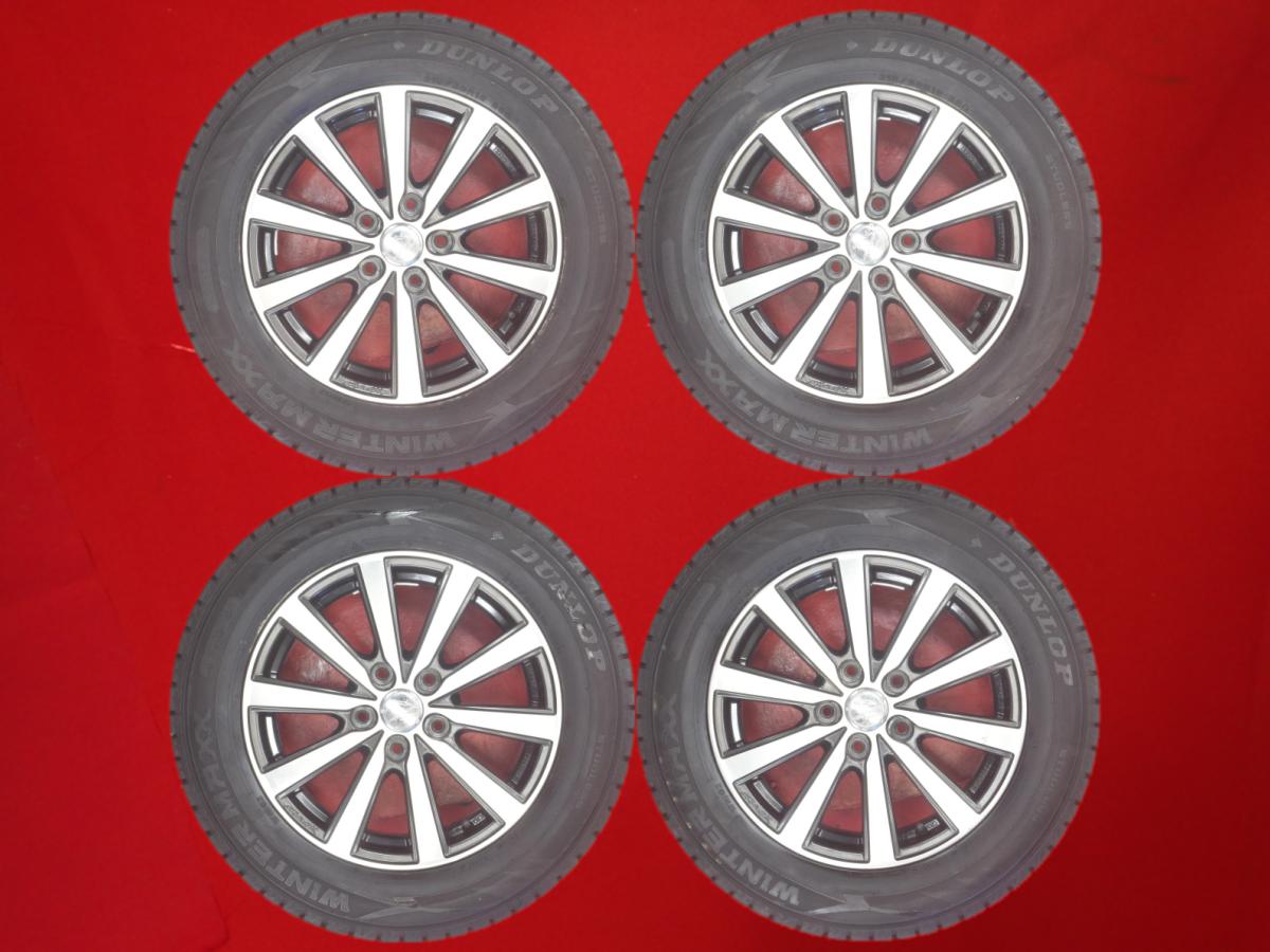 ダンロップ ウィンター MAXX 02(WM02) DUNLOP WINTER MAXX 02 215/60R16 95Q 10スポークタイプ 1P 6.5Jx16 +38 5/114.3 ガンメタポリッシュ(ガンメタ&ポリッシュ) MPV アルファード ティアナ アンフィニ MPV グランツ エスティマ クラウン アスリート グランディス エスティ