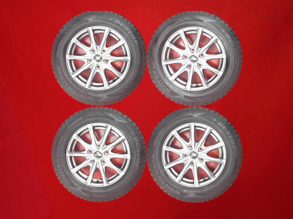 ダンロップ ウィンター MAXX 02(WM02) DUNLOP WINTER MAXX 02 195/65R15 91Q 10スポークタイプ 1P 6Jx15 +52 5/114.3 ガンメタ系 プレマシー マークII S-MX ステップワゴン スパーダ ラフェスタ ハイウェイスター アイシス アクセラ スポーツ プログレ センティア エスクァ