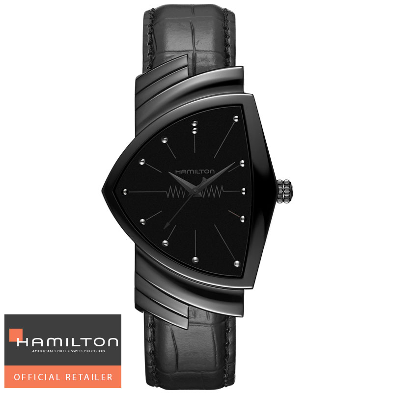 ベンチュラ 腕時計（メンズ） ハミルトン HAMILTON 腕時計 Ventura Classic Quartz ベンチュラ クォーツ ブラック H24401731 国内正規品メンズ 送料無料