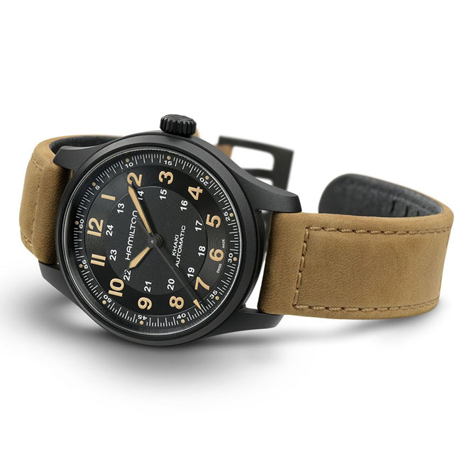HAMILTON ハミルトン 腕時計 カーキ フィールド チタニウムオート ブラック H70665533 国内正規品