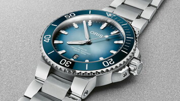 ORISオリス腕時計アクイス自動巻きレイクバイカルリミテッドエディションRef:73377304175Set国内正規品