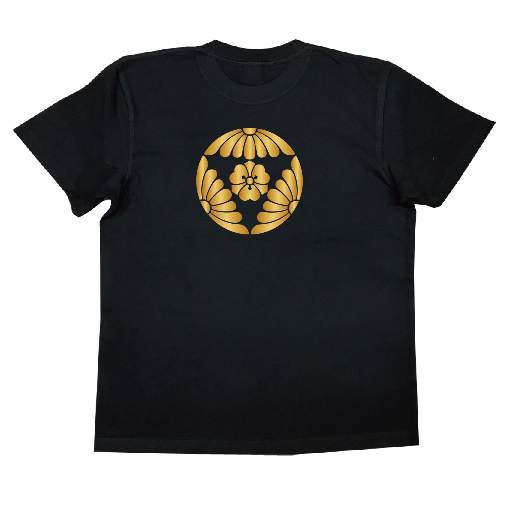 【 おもしろ プレゼント 】 家紋Tシャツ 三つ割り菊に剣片喰【 tシャツ 長袖 メンズ レディース 戦国武将 メンズ 半袖 おもしろTシャツ おもしろ 面白いtシャツ プレゼント お笑いTシャツ ジョークTシャツ 雑貨 俺流 パロディ 和柄 長袖 お土産】