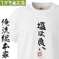 おもしろtシャツ俺流総本家手書き風文字Tシャツ塩は良いのポイント対象リンク