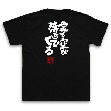 おもしろtシャツ 俺流総本家 魂心Tシャツ 愛で空が落ちてくる【漢字 文字 メッセージtシャツおもしろ雑貨 お笑いTシャツ|おもしろtシャツ 文字tシャツ 面白いtシャツ 面白 大きいサイズ 送料無料 文字愛をとりもどせ 愛を守るために ショック 北斗の拳 背中で語る 名言】