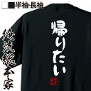 【 おもしろ プレゼント 】おもしろtシャツ 俺流総本家 憩楽体Tシャツ 帰りたい【 tシャツ 長袖 メンズ レディース 名言 文字 パロディ tシャツ 送料無...