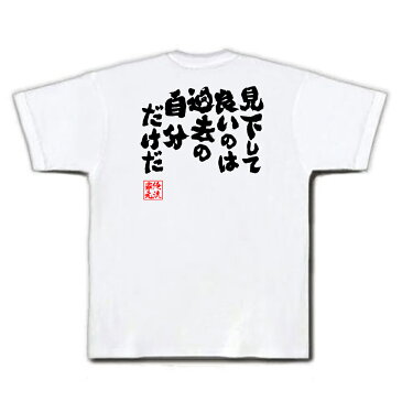 tシャツ メンズ 俺流 魂心Tシャツ【見下して良いのは過去の自分だけだ】漢字 文字 メッセージtシャツおもしろ雑貨 お笑いTシャツ|おもしろtシャツ 文字tシャツ 面白いtシャツ 面白 大きいサイズ 錦織圭 テニス スポーツ