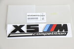 【X5Mcompetition】リアトランクブラックエンブレムX6F95その他G05F15F85E70E53にもxDrive35d・xDrive45e・M50i・X5M・X5Mコンペティション