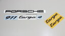 【PORSCHE】【911】【targa】【4】 リアトランク用　＋【targa】x2個 サイドタルガバー用　マットブラック（艶消し黒）エンブレム 991型 ポルシェ911　タルガ・タルガ4 他