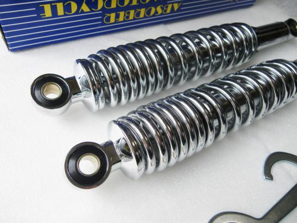 ★カスタム ALLメッキ 330mm リアサスSET　*SR400　*バギー　*ATV　*リトルカブ　*DAX　*モンキー　*ゴリラ　*旧車　*トラッカー 他