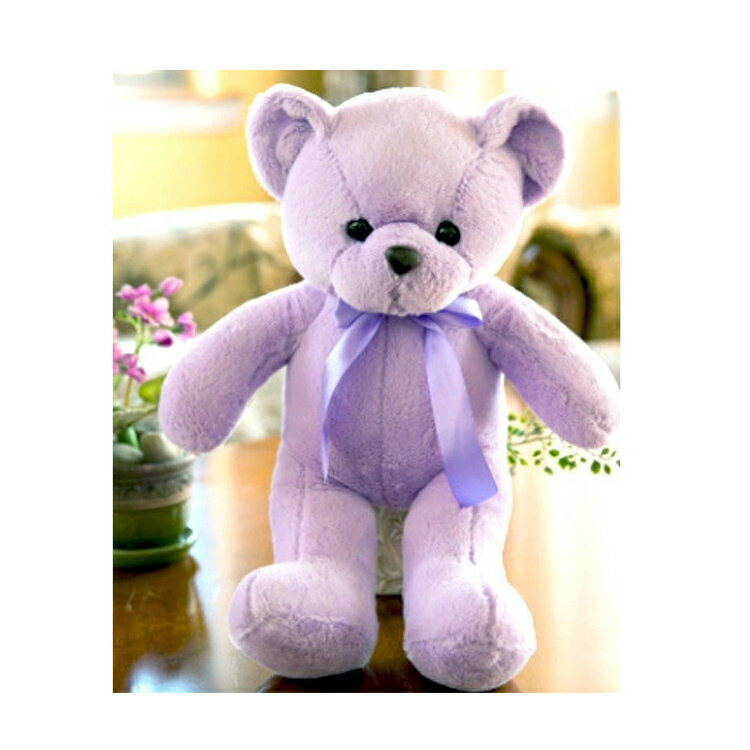 ラベンダーベア くま ぬいぐるみ クマ プレゼント lavender 出産祝い 誕生日 記念日 サプライズ 新品 バレエ ピアノ 発表会 贈り物 ギフト クリス...