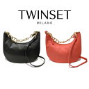 ツインセット TWINSET ハンドバッグ ショルダーバッグ 2WAY フォーマル ブランド バッグ 新品 251tb7342 コーラル コーラルピンク ブラック 黒 珊瑚 さんご レディース 並行輸入品 (t77)