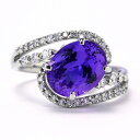タンザナイト リング PT900 プラチナ 12月 誕生石 ok-187435 指輪 鑑別書付き 2.95 ct 1石 ダイヤモンド レディース ファッションリ...