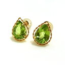 ペリドット 華奢 ピアス K18 (18金) ゴールド YG ジュエリー スタッド スタッドピアス 8月 誕生石 新品 s01467386 天然石 イエローゴー...