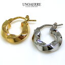 ウノアエレ フープピアス K18YG 18金イエローゴールド 地金ピアス UNOAERRE 円 輪っか(ND)uno208264 WG ホワイトゴールド 新品 ...
