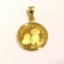 ペンダントトップ K24 純金 コイン プードル チャールズ 1/30oz 2024 年限定 金貨 英国王立造幣局製造 CHARLES III COOK ISL...