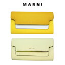 マルニ MARNI レディース 長財布 PFMOU01U13 LV520 Z503N Z364M フラップ かぶせ蓋 LONG WALLET ブランド 財布 サ...