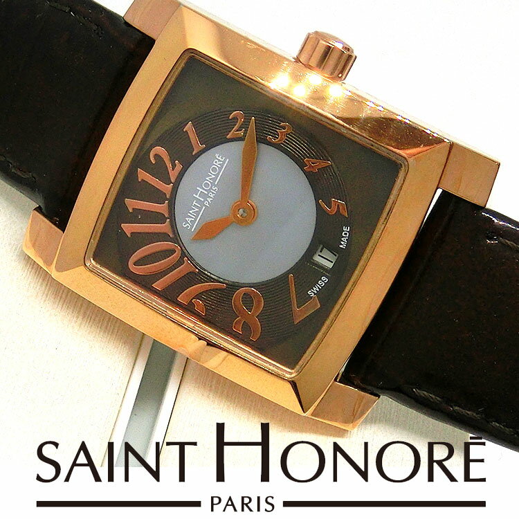 サントノーレ 腕時計 SAINT HONORE swiss made スイス 時計 レディース ステンレススチール 革ベルト アナログ 新生活 サントノーレ パリス water resistant 防水 ウォッチ ギフト 贈り物 プレゼント sn7310278 ブランド カレンダー 日にち デイ 並行輸入品(c_)