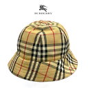 バーバリー 帽子 S BURBERRY ハット 6パネル バケット 即納 間に合う 急ぎ 新品 ブランド アパレル チェック シンプル ヴィンテージチェック 頭...