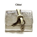 クロエ 財布 Chloe CHC24SP945L949DL 三つ折り財布 ウォレット シルバー レザーリンク付 アルファベット Alphabet ブランド財布 ...
