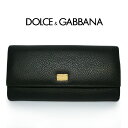 ドルチェ&ガッバーナ 財布（レディース） ドルガバ 長財布 ドルチェ＆ガッバーナ DOLCE＆GABBANA コンチネンタルウォレット bi0087b5372 D&G 二つ折り財布 かぶせ蓋 カーフスキン レザー レディース 黒 ブラック 新品 一粒万倍日 天赦日 並行輸入品