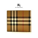 バーバリー 財布 短財布 2つ折り BURBERRY 財布 折り畳み 折りたたみ メンズ 即納 間に合う 急ぎ 新品 ブランド財布(t5b) 紳士用 コインケースなし シンプル 小銭入れ無し ヴィンテージチェック ホワイトデー