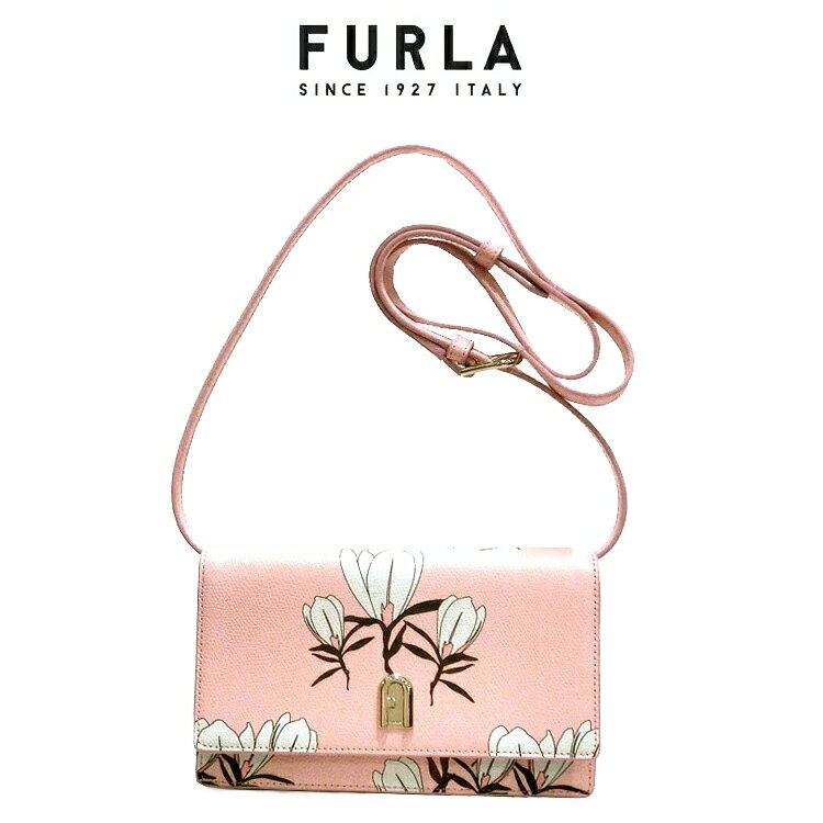 フルラ FURLA ショルダーバッグ toni rosa chiaro 花柄 レザー ピンク(t20) 新品(sn3)