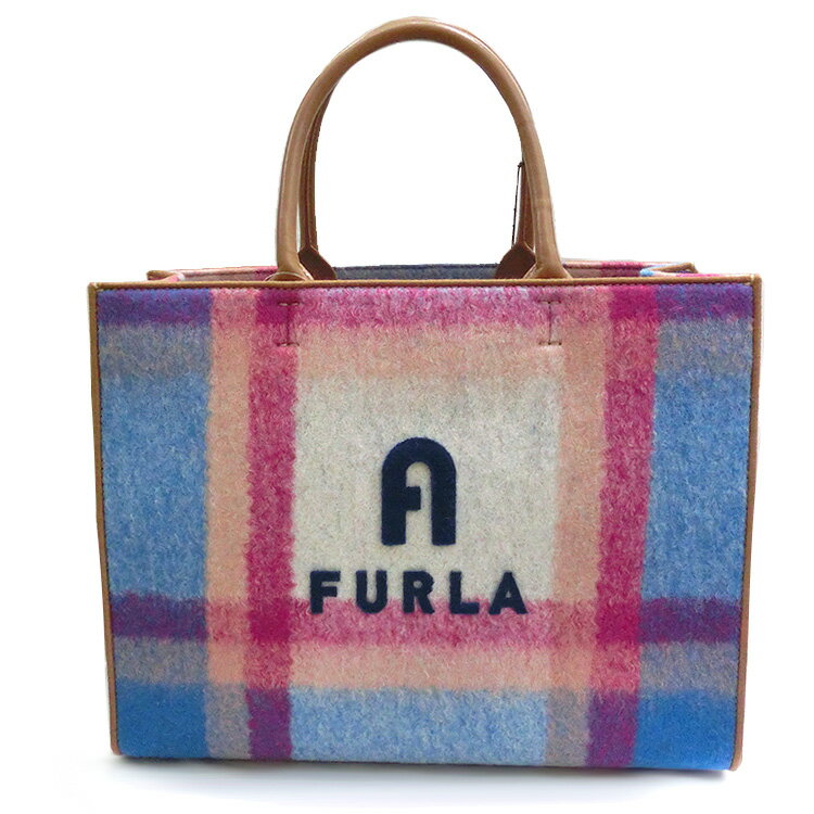 フルラ トートバッグ FURLA L Toni Marshmallow チェック柄 ウール フェルト ロゴ Furla WB00255 BX1504 1003 1834S オポチュニティ OPPORTUNITY 新品 ブランドバッグ 雑誌 A4 レディース 大きめ 大きい big ビッグ ハンドバッグ 鞄 かばん 秋冬 並行輸入品