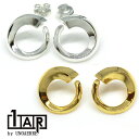 1AR スタッドピアス イタリア アクセサリーファンシーピアス K18コーティング デザインピアス 28585 1AR by UNOAERRE ファッション ト...