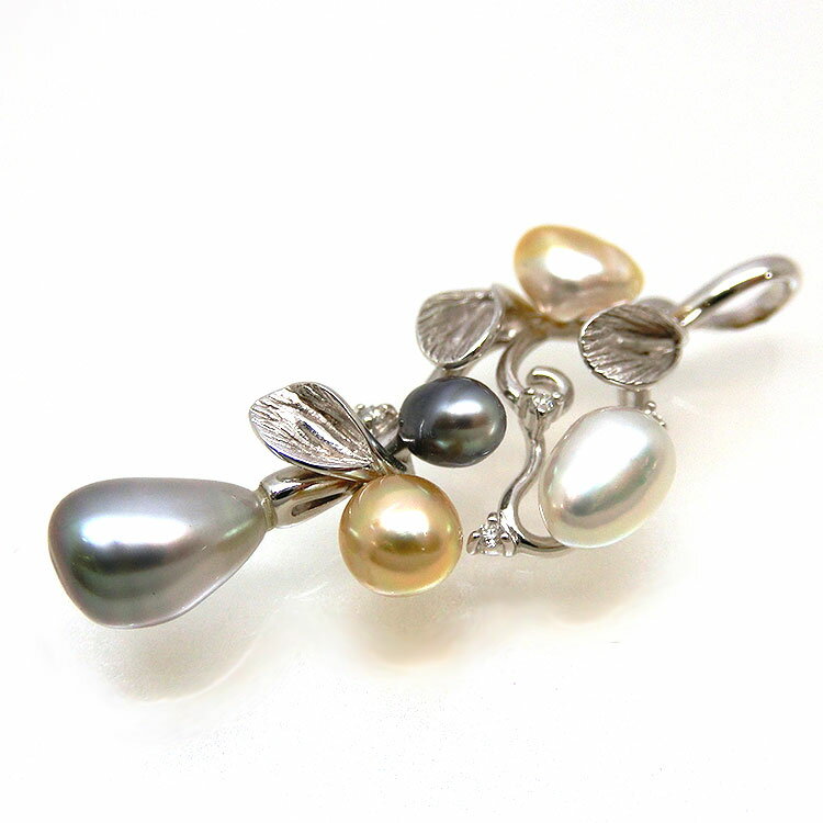 ペンダントトップ 南洋真珠 パール 18金 K18WG pt-1145 ネックレスヘッド 6月誕生石 本真珠 本パール 宝石 真珠 レディース メンズ 金属アレ...