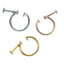 金属アレルギー negoziettoシンプル フープイヤリング レディース ステンレス 1.5mm×15mm 低アレルギー素材 w1s25g-p1515 輪っか...