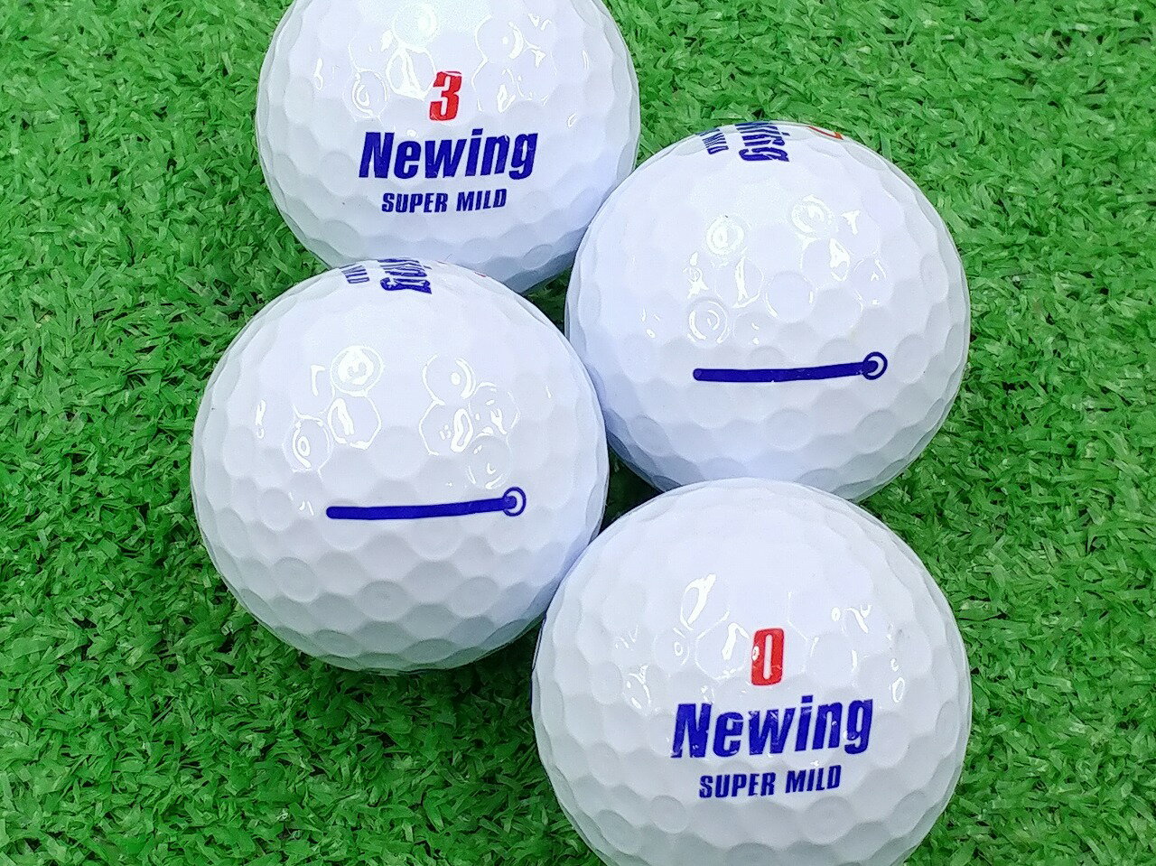 【中古】【ABランク】【ロゴなし】ニューイング SUPER MILD ホワイト 1個 ロストボール ゴルフボール