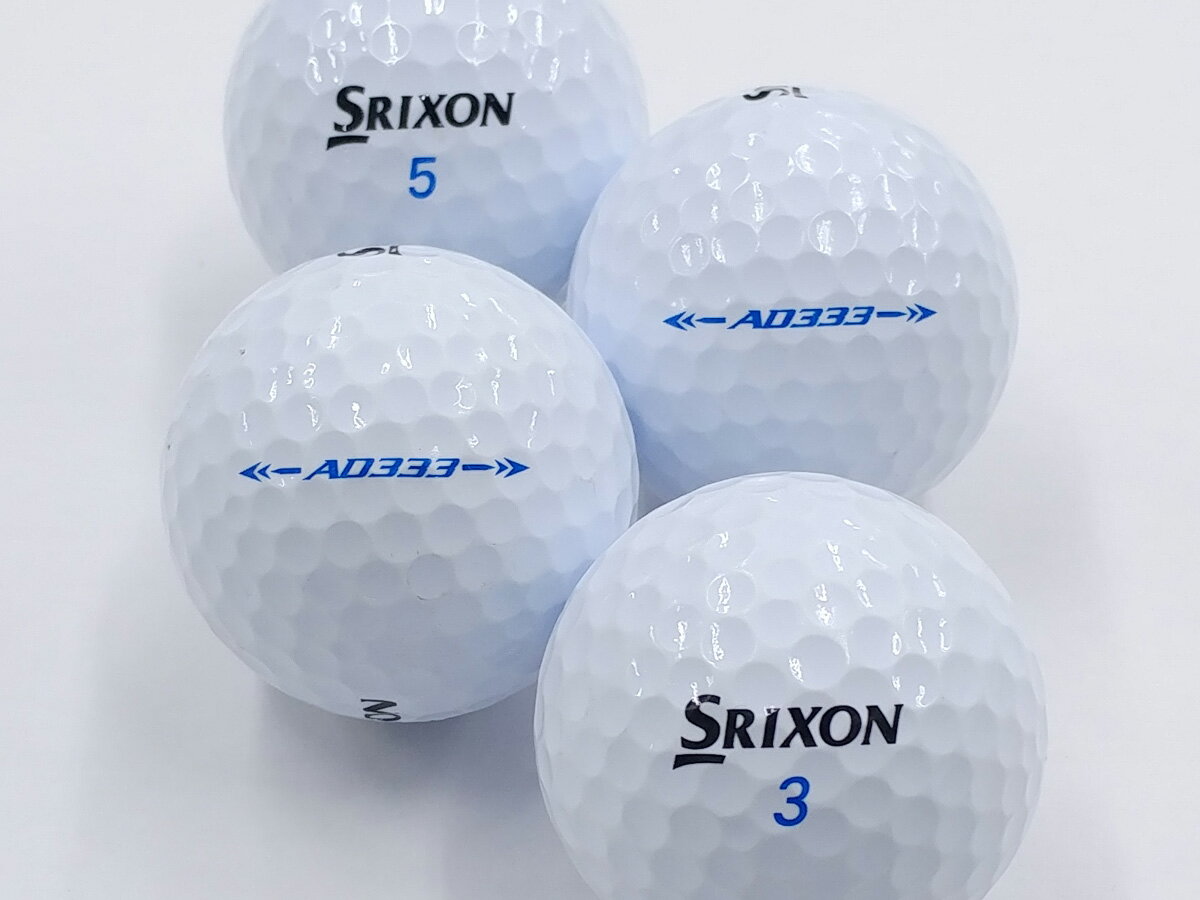 【中古】【ABランク】【ロゴなし】スリクソン AD333 2018年モデル ホワイト 1個 ロストボール ゴルフボール