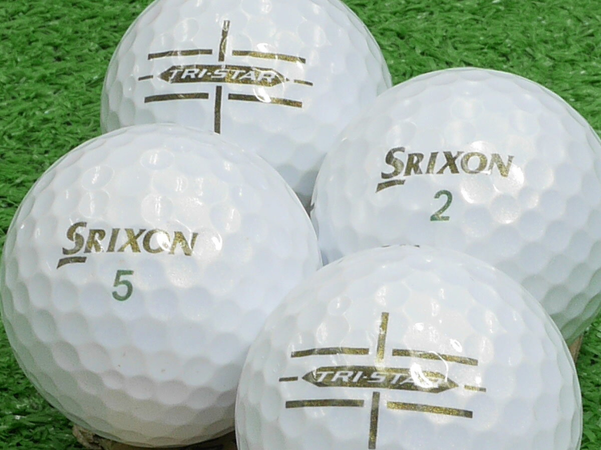 【中古】【ABランク】【ロゴなし】スリクソン TRI-STAR 2020年モデル プレミアムホワイト 1個 ロストボール ゴルフボール