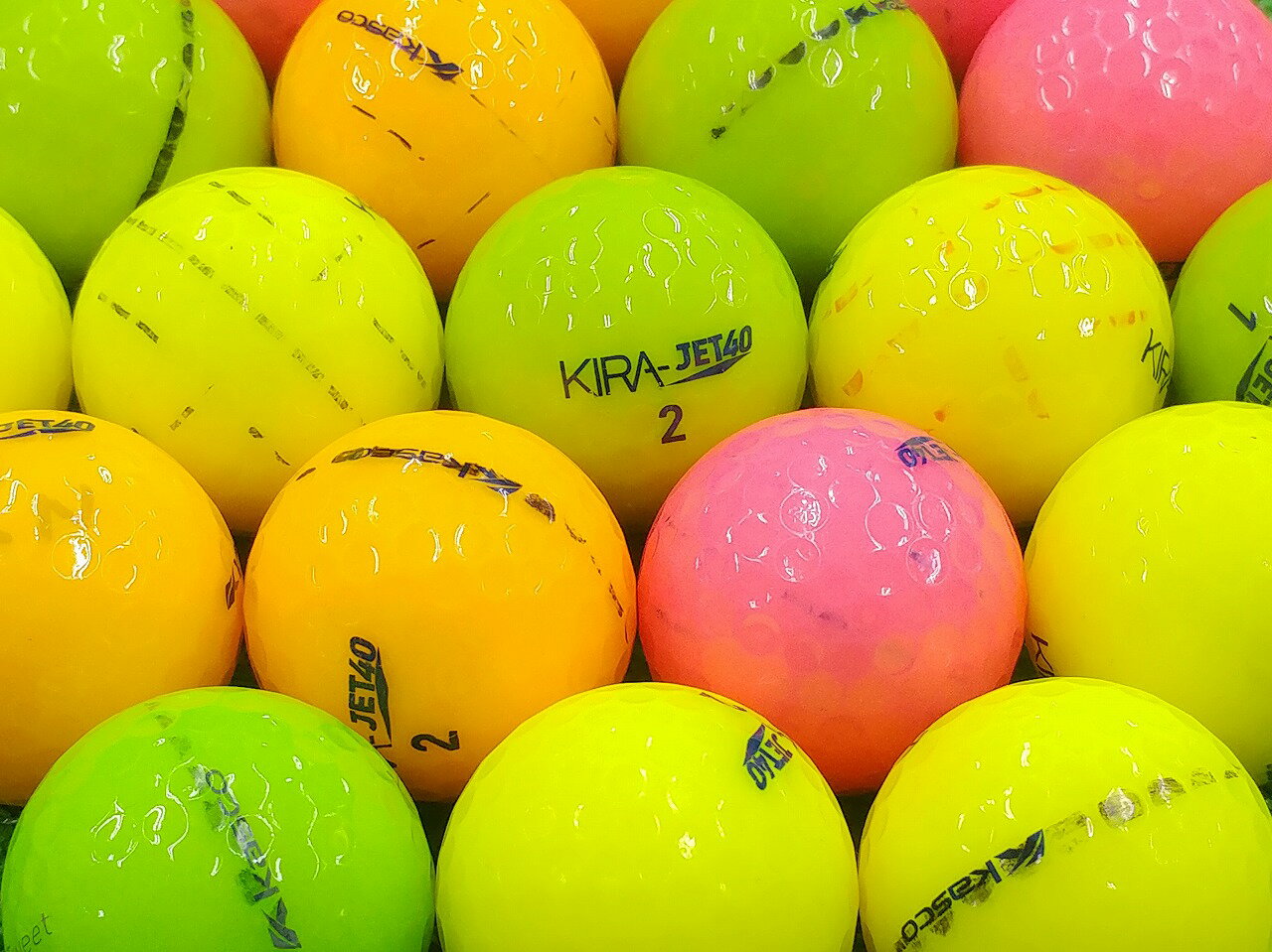 【中古】【AB落書き】キャスコ KIRA JET40 2013年モデル カラー混合 1個 ロストボール ゴルフボール