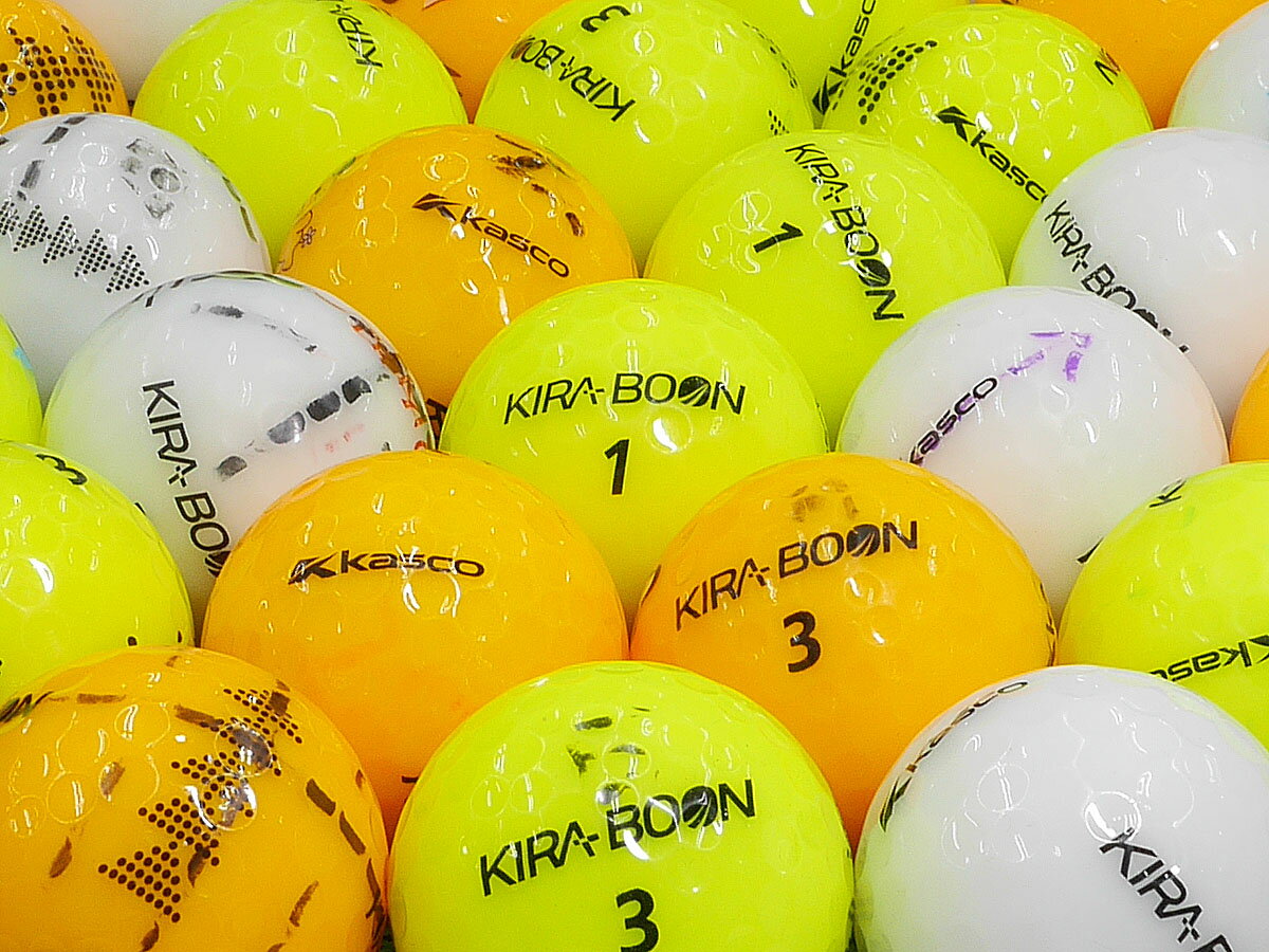 【中古】【AB落書き】キャスコ KIRA BOON 2018年モデル ホワイト・カラー混合 1個 ロストボール ゴルフボール