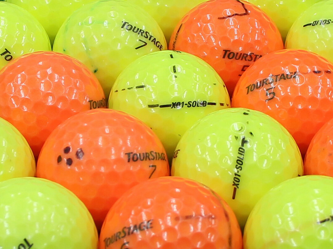 【中古】【AB落書き】ツアーステージ X01-SOLID カラーボール混合 1個 ロストボール ゴルフボール