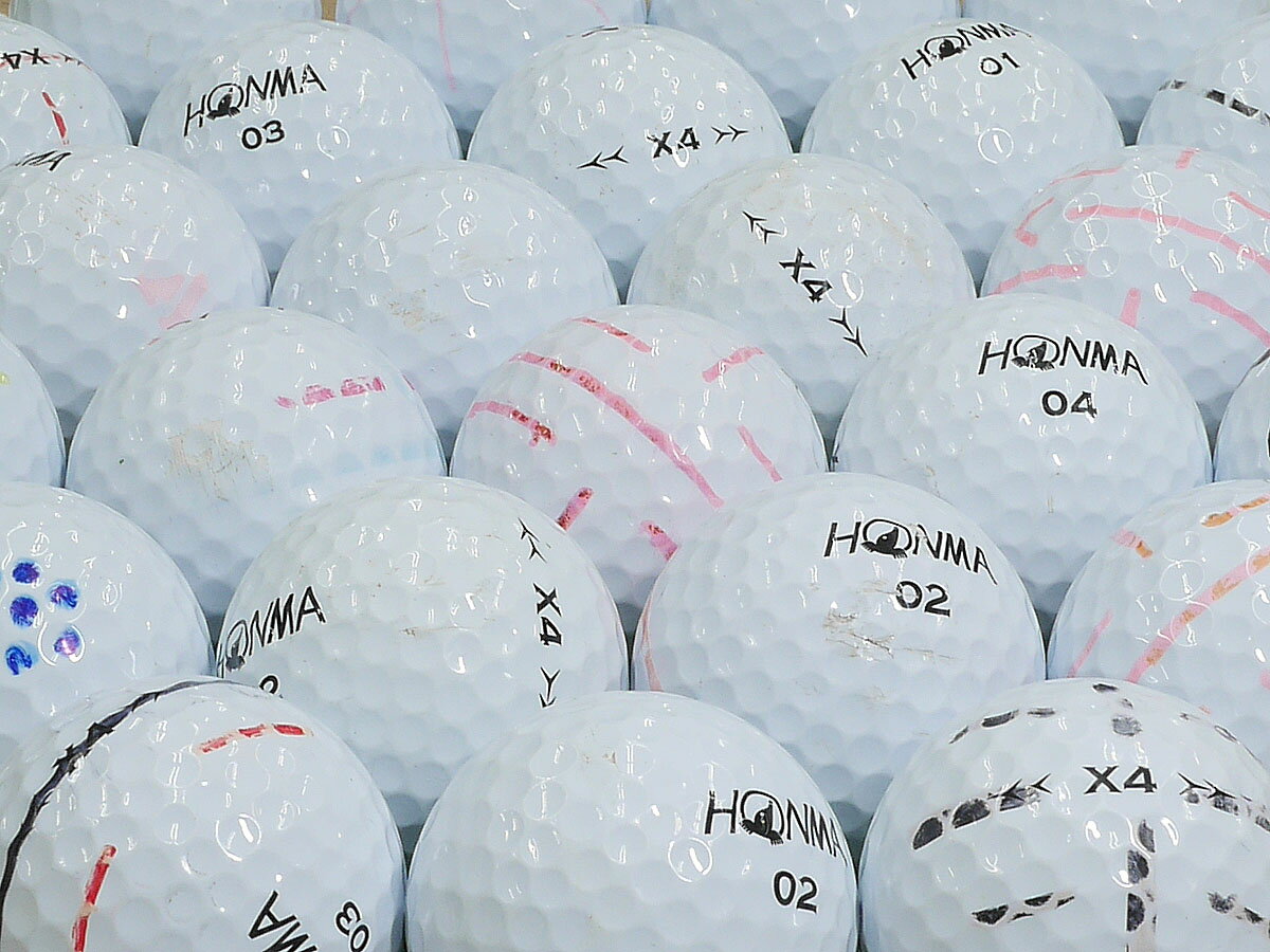 【中古】【Bランク】本間ゴルフ X4 2020年モデル ホワイト 1個 ロストボール ゴルフボール