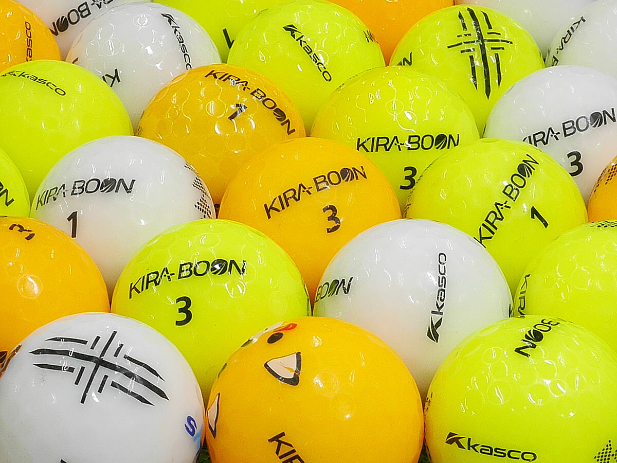 【中古】【Bランク】キャスコ KIRA BOON 2018年モデル ホワイト・カラー混合 1個 ロストボール ゴルフボール