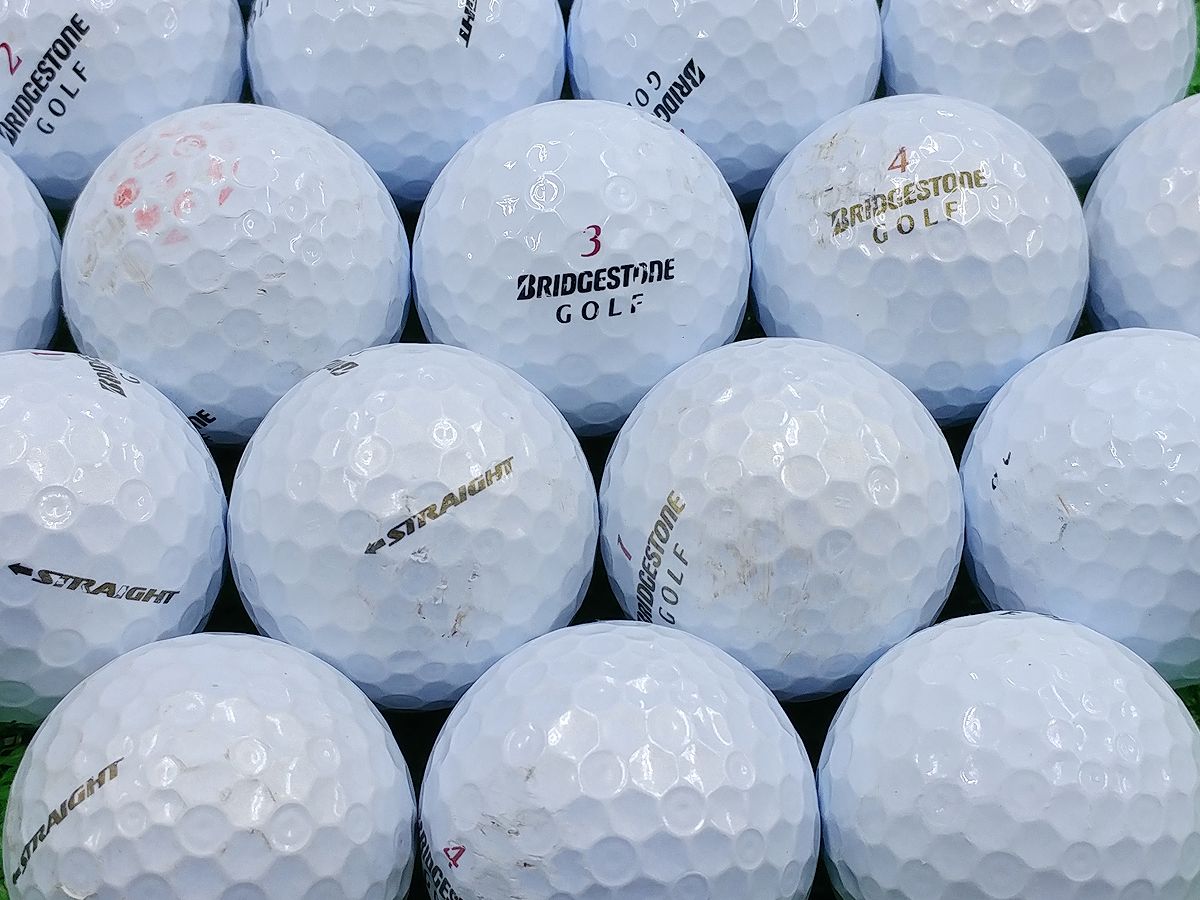 【中古】【Bランク】BRIDGESTONE GOLF SUPER STRAIGHT 2017年モデル ホワイト・パールホワイト混合 1個 ロストボール ゴルフボール