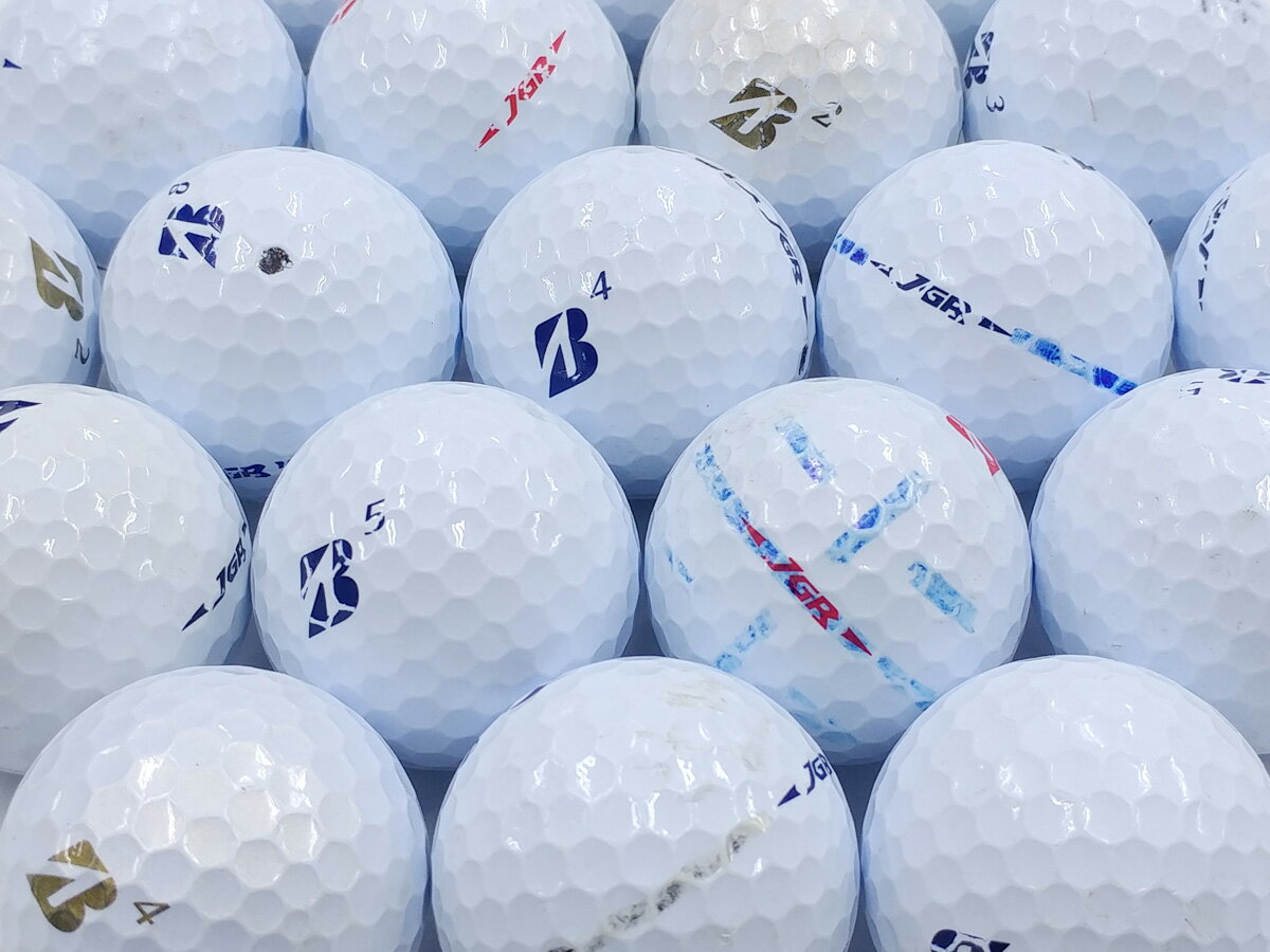 【中古】【Bランク】BRIDGESTONE GOLF TOUR B JGR 2018年モデル ホワイト パールホワイト混合 30個セット ロストボール ゴルフボール