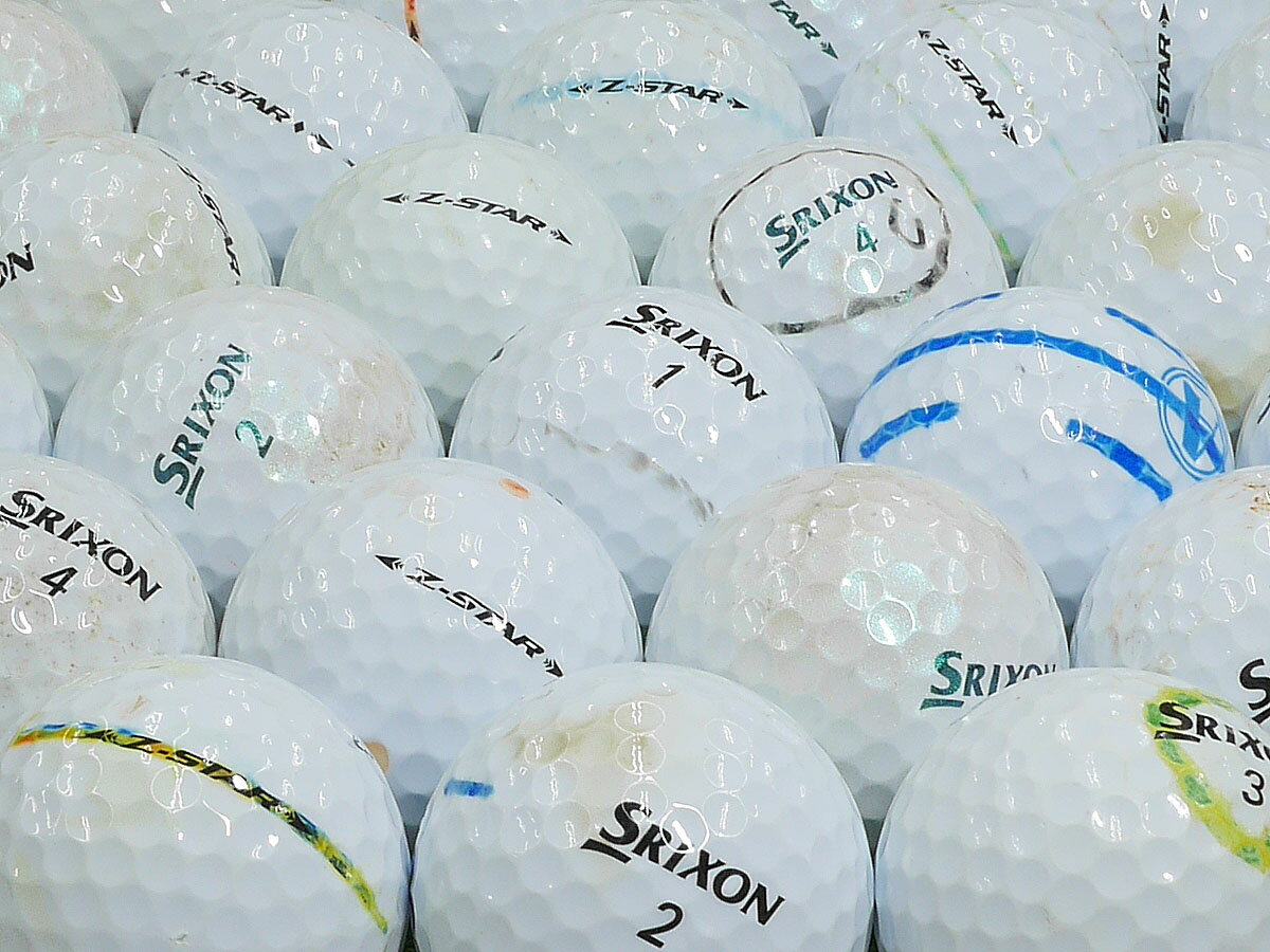 スリクソン Z-STAR 2021年モデル ホワイト・ロイヤルグリーン混合 30個セット ロストボール ゴルフボール