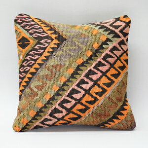 【送料無料】オールドキリムクッションカバー【kars-034】40cm×40cm