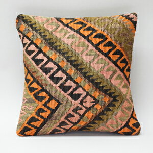 【送料無料】オールドキリムクッションカバー【kars-035】40cm×40cm
