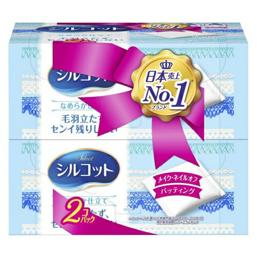 【定形外郵便 送料無料】シルコット なめらか仕立て 82枚*2コ入 コットン メイク ネイル ふきとり パッティングのサムネイル