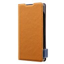 【メール便 送料無料】【在庫処分】Xperia Ace II SO-41B 軽量PUレザーフラップケース 「Twoal」 キャメル