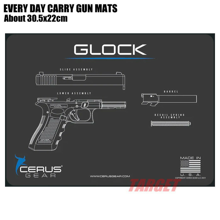 CERUS GEAR EDCޥå GLOCK 졼ʥ饹 å ꡼˥󥰥ޥå ƥʥ󥹥ޥå ʬ   ץǥ Every Day Carry Gun Mat ƹ ʪ