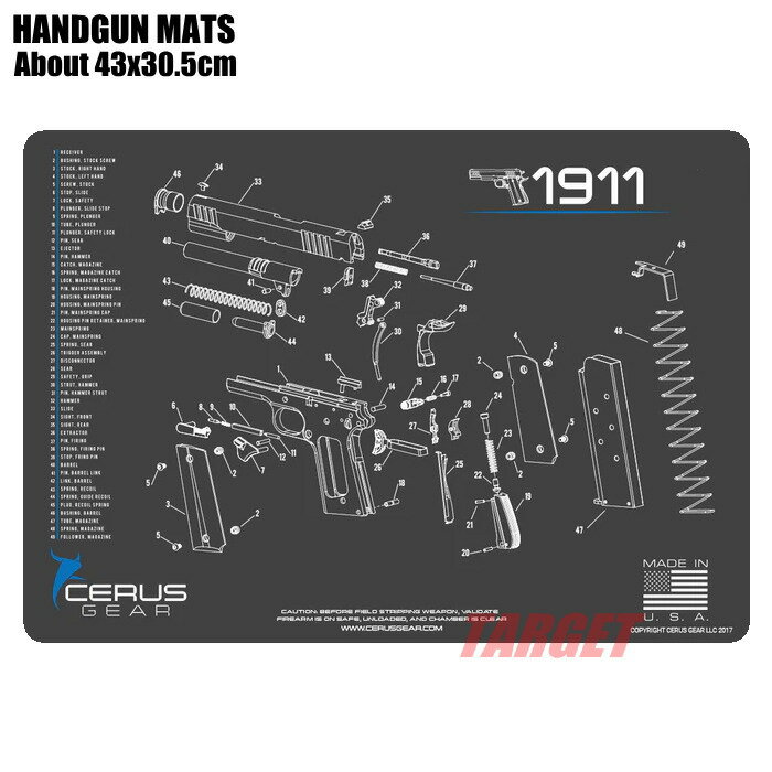 CERUS GEAR ϥɥޥå 1911 졼ʥ饹 Х M1911A1 ꡼˥󥰥ޥå ƥʥ󥹥ޥå ʬ   ץǥ Hand Gun Mat ƹ ʪ
