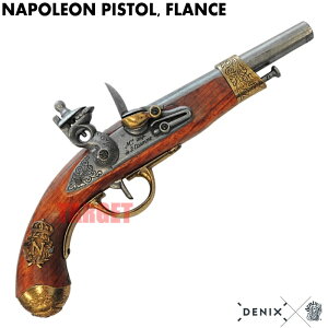 ☆DENIX ナポレオンピストル エンペラーバッジ付 フランス 1063 (デニックス フリントロック式 レプリカ)