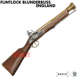 ☆DENIX ブランダーバス イングランド ゴールド 1094/L (デニックス フリントロック式 ラッパ銃 装飾銃 レプリカ)